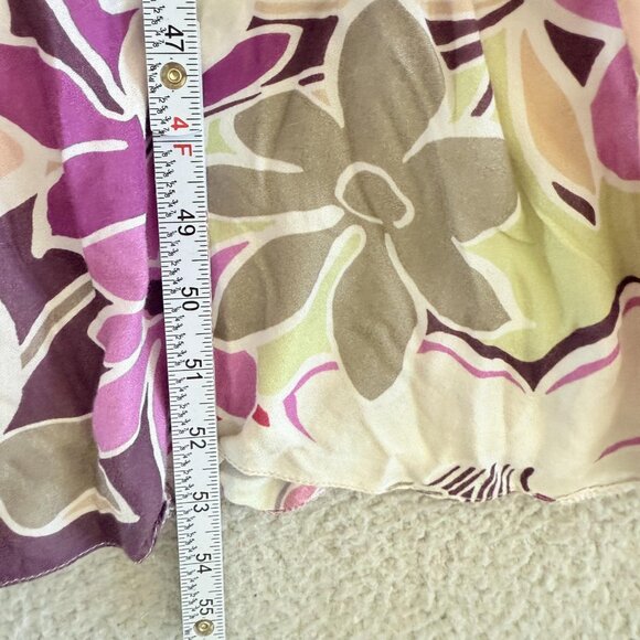 Phardi Dress Purple Pink Green Floral Maxi Halter Lined Made Italy - Picture 7 of 12